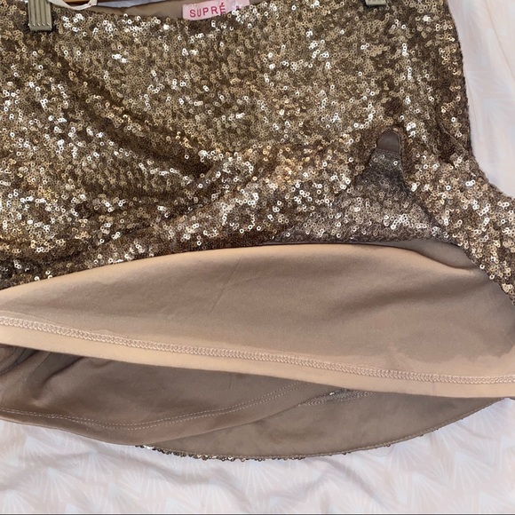 Supre gold tight mini skirt - Picture 3 of 5